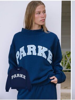 PARKE summerland navy mockneck!!